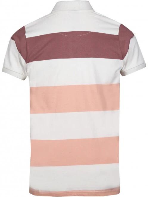 tricou cu guler pt. barbati Fundango Incognito Stripe Poloshirt alb 8