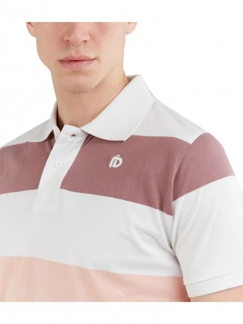 tricou cu guler pt. barbati Fundango Incognito Stripe Poloshirt alb 5