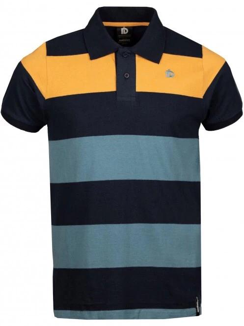 tricou cu guler pt. barbati Fundango Incognito Stripe Poloshirt albastru inchis 7