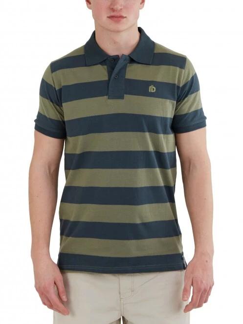 tricou cu guler pt. barbati Fundango Incognito Stripe Poloshirt oliv 2