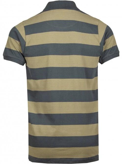 tricou cu guler pt. barbati Fundango Incognito Stripe Poloshirt oliv 8