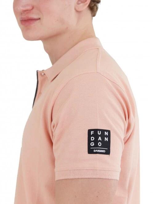 tricou cu guler pt. barbati Fundango Molton Poloshirt roz 5