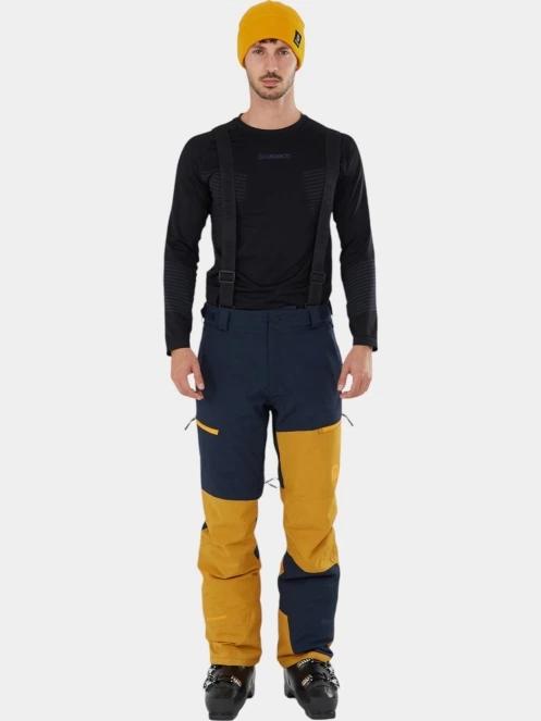 pantaloni de schi pt. barbati Fundango Teak Colourblock Pants galben 2
