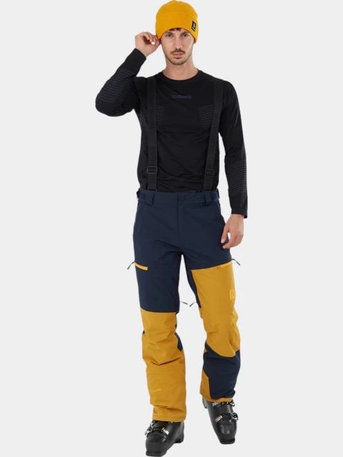 pantaloni de schi pt. barbati Fundango Teak Colourblock Pants galben 4