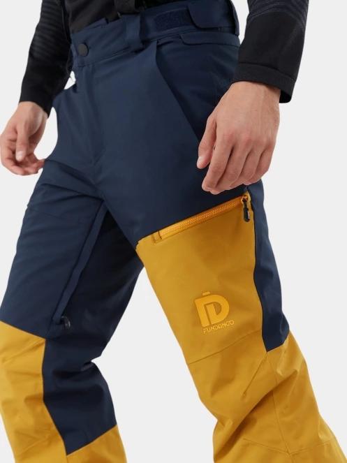 pantaloni de schi pt. barbati Fundango Teak Colourblock Pants galben 7