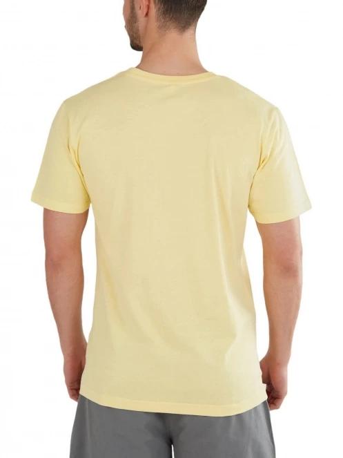 tricou cu maneci scurte pt. barbati Fundango Basic-T Logo 04 galben 3