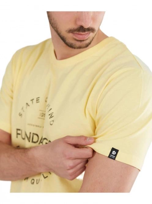 tricou cu maneci scurte pt. barbati Fundango Basic-T Logo 04 galben 6
