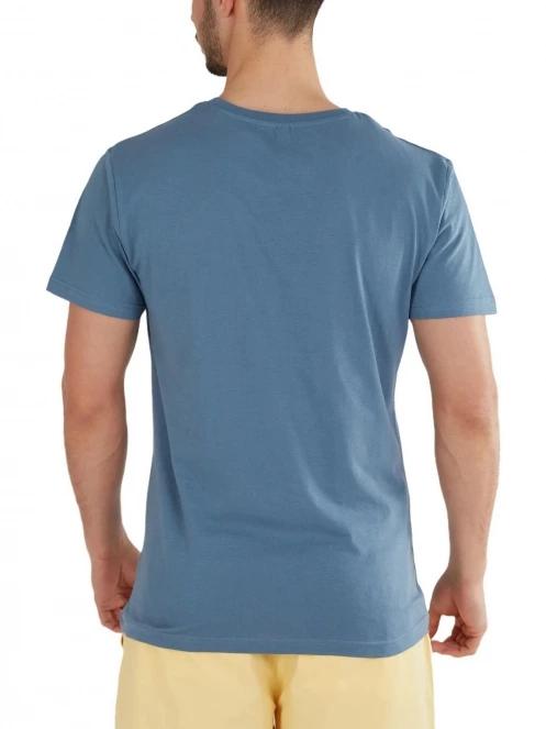 tricou cu maneci scurte pt. barbati Fundango Basic-T Logo 04 albastru 3