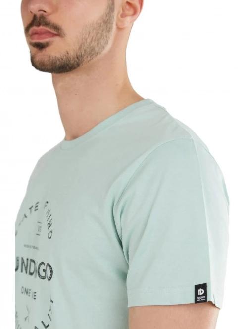 tricou cu maneci scurte pt. barbati Fundango Basic-T Logo 04 albastru deschis 6