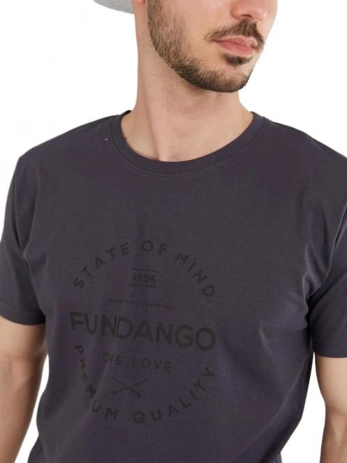 tricou cu maneci scurte pt. barbati Fundango Basic-T Logo 04 gri 7