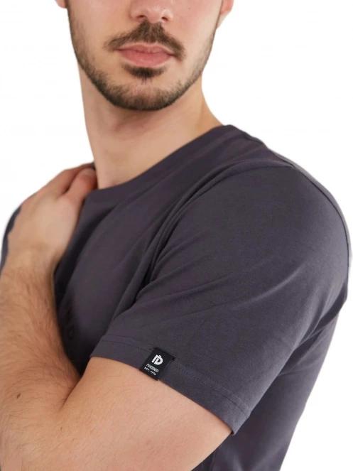 tricou cu maneci scurte pt. barbati Fundango Basic-T Logo 04 gri 8