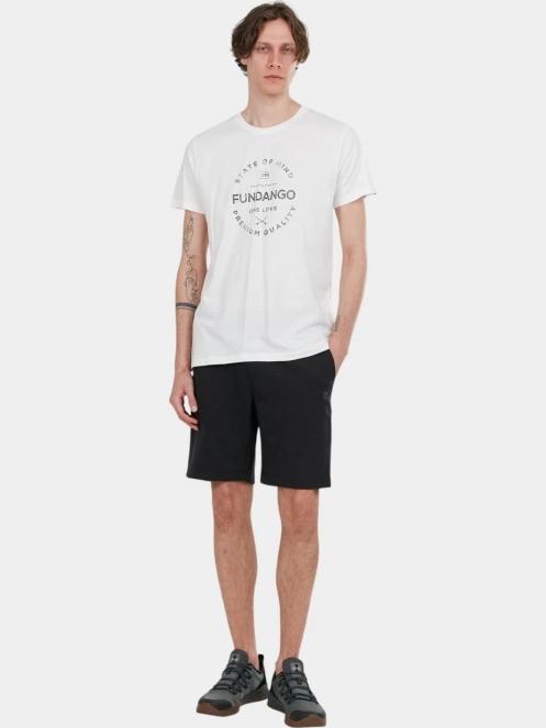 tricou cu maneci scurte pt. barbati Fundango Basic-T Logo 04 alb 4