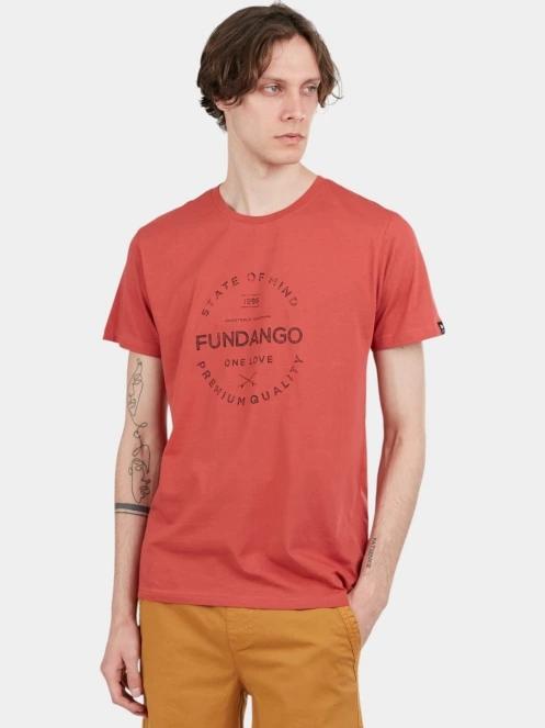 tricou cu maneci scurte pt. barbati Fundango Basic-T Logo 04 rosu 5