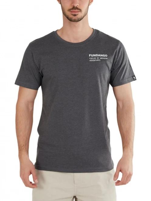 tricou cu maneci scurte pt. barbati Fundango Basic-T Logo 07 gri 2