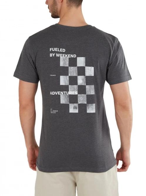 tricou cu maneci scurte pt. barbati Fundango Basic-T Logo 07 gri 3