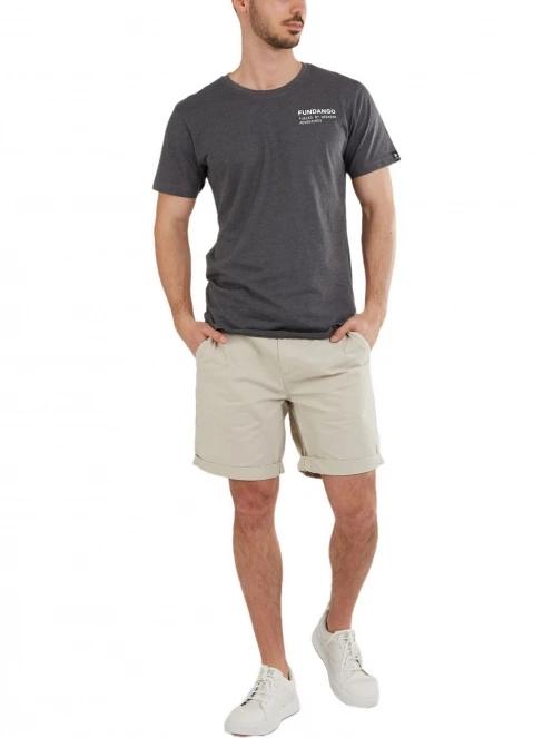 tricou cu maneci scurte pt. barbati Fundango Basic-T Logo 07 gri 4