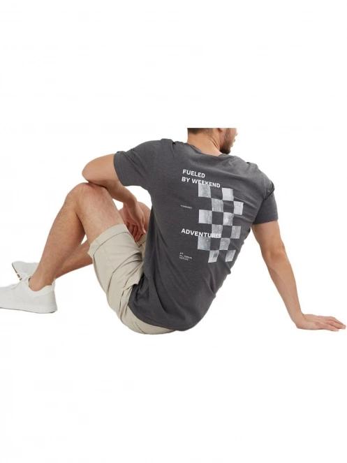 tricou cu maneci scurte pt. barbati Fundango Basic-T Logo 07 gri 5