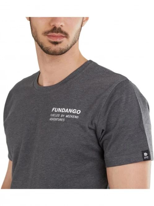 tricou cu maneci scurte pt. barbati Fundango Basic-T Logo 07 gri 7
