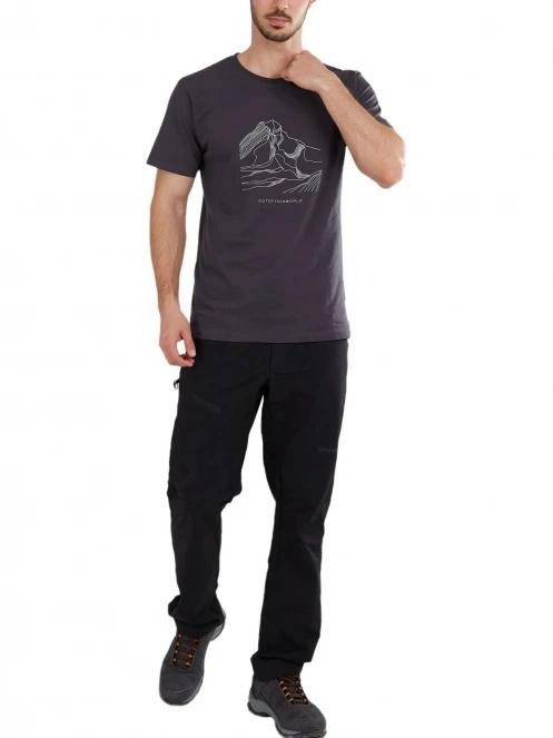 tricou cu maneci scurte pt. barbati Fundango Basic-T Logo 11 gri 4