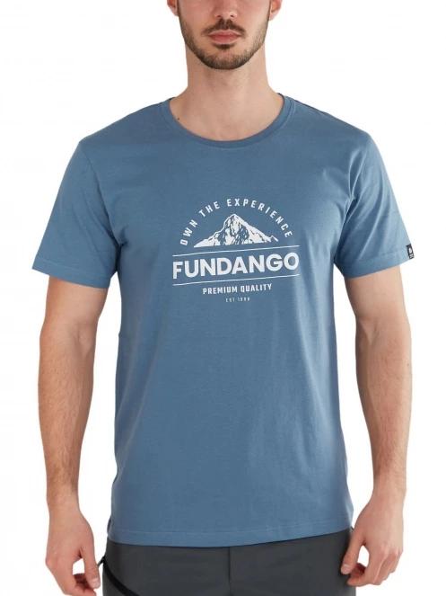 tricou cu maneci scurte pt. barbati Fundango Basic-T Logo 12 albastru 2