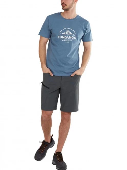 tricou cu maneci scurte pt. barbati Fundango Basic-T Logo 12 albastru 4