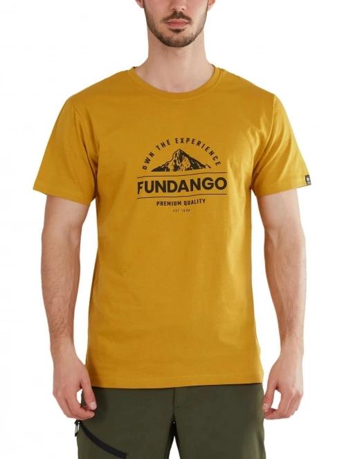 tricou cu maneci scurte pt. barbati Fundango Basic-T Logo 12 galben 2