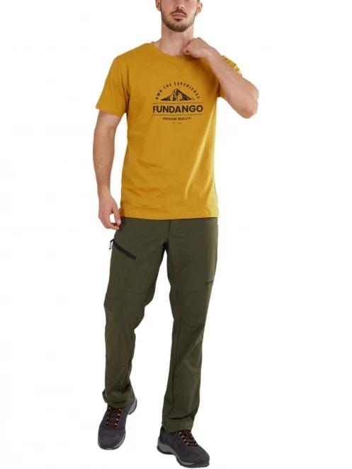 tricou cu maneci scurte pt. barbati Fundango Basic-T Logo 12 galben 4