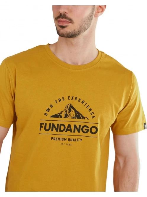 tricou cu maneci scurte pt. barbati Fundango Basic-T Logo 12 galben 5