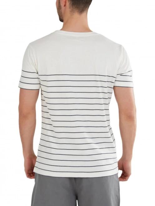 tricou cu maneci scurte pt. barbati Fundango Jaggy Pocket T-shirt alb 3