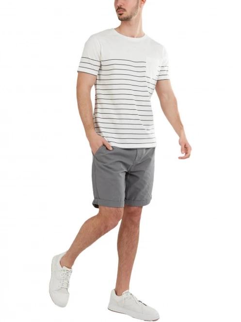 tricou cu maneci scurte pt. barbati Fundango Jaggy Pocket T-shirt alb 4