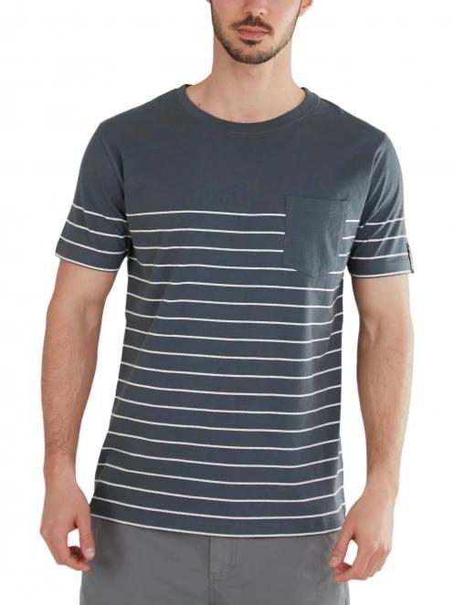 tricou cu maneci scurte pt. barbati Fundango Jaggy Pocket T-shirt gri 2