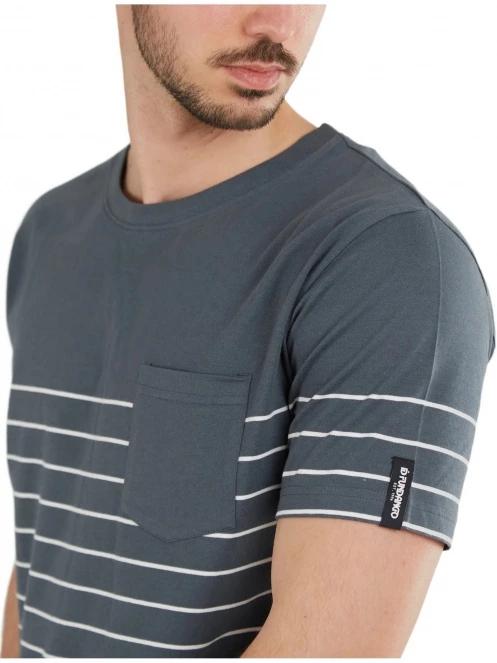 tricou cu maneci scurte pt. barbati Fundango Jaggy Pocket T-shirt gri 5