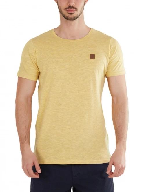 tricou cu maneci scurte pt. barbati Fundango Jaggy Structured T-Shirt galben 2