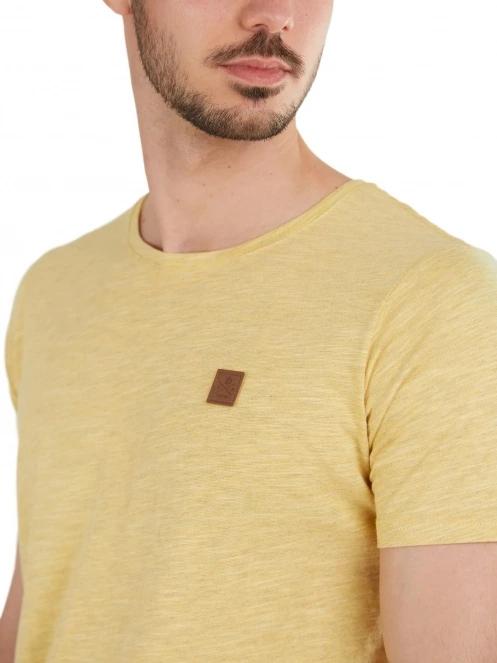 tricou cu maneci scurte pt. barbati Fundango Jaggy Structured T-Shirt galben 5