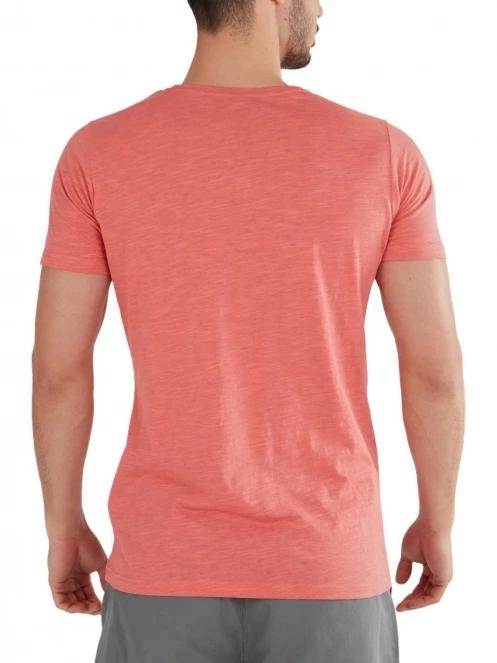 tricou cu maneci scurte pt. barbati Fundango Jaggy Structured T-Shirt roz 3
