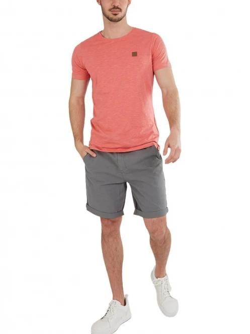 tricou cu maneci scurte pt. barbati Fundango Jaggy Structured T-Shirt roz 4