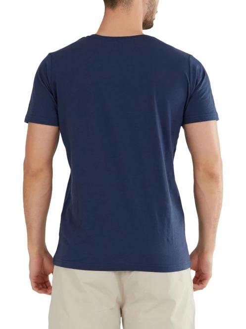 tricou cu maneci scurte pt. barbati Fundango Jaggy Structured T-Shirt albastru inchis 3