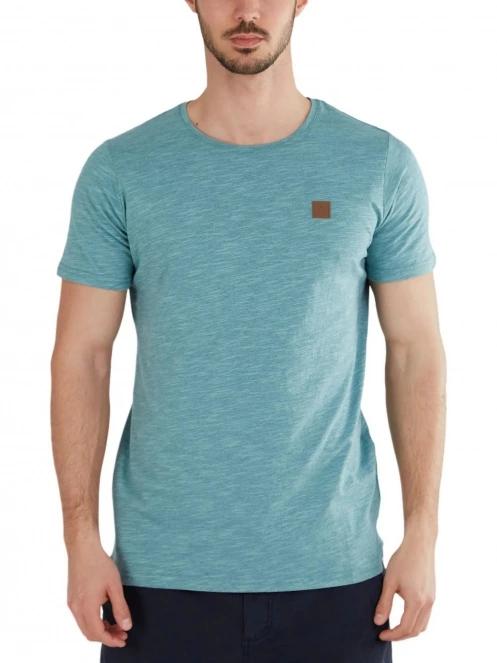 tricou cu maneci scurte pt. barbati Fundango Jaggy Structured T-Shirt albastru deschis 2