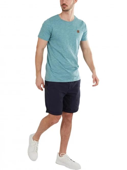 tricou cu maneci scurte pt. barbati Fundango Jaggy Structured T-Shirt albastru deschis 4