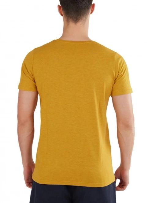 tricou cu maneci scurte pt. barbati Fundango Jaggy Structured T-Shirt galben 3