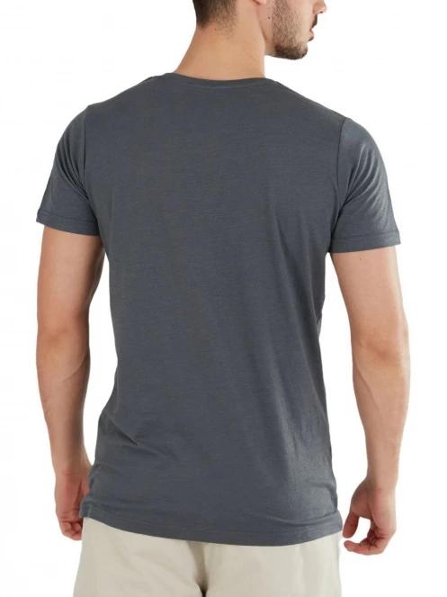 tricou cu maneci scurte pt. barbati Fundango Jaggy Structured T-Shirt gri 3