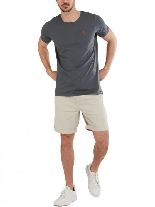 tricou cu maneci scurte pt. barbati Fundango Jaggy Structured T-Shirt gri 4