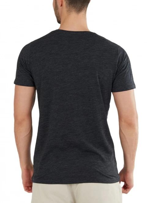 tricou cu maneci scurte pt. barbati Fundango Jaggy Structured T-Shirt negru 3