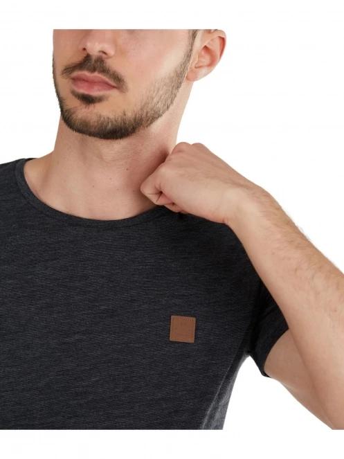 tricou cu maneci scurte pt. barbati Fundango Jaggy Structured T-Shirt negru 5