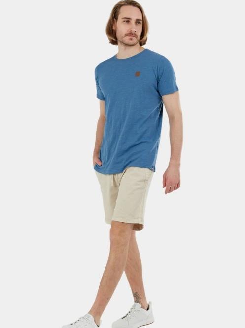 tricou cu maneci scurte pt. barbati Fundango Jaggy Structured T-shirt albastru 4