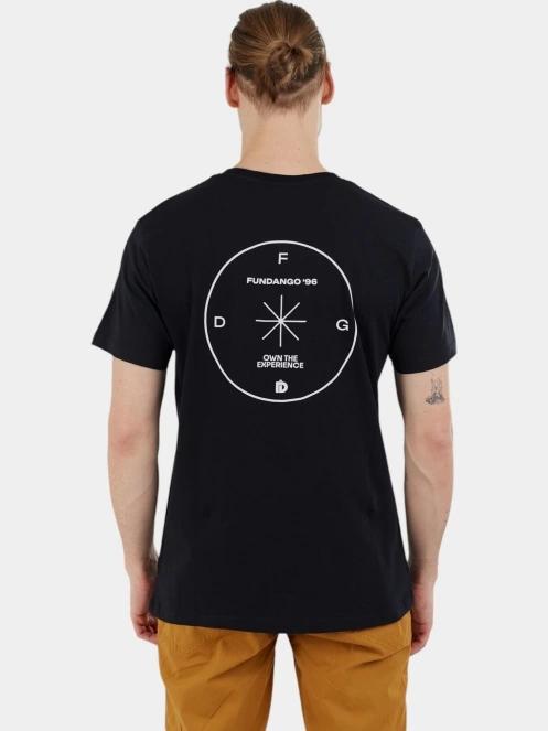 tricou cu maneci scurte pt. barbati Fundango Compass Graphic-T negru 3