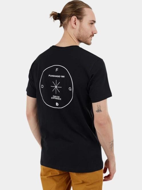 tricou cu maneci scurte pt. barbati Fundango Compass Graphic-T negru 5
