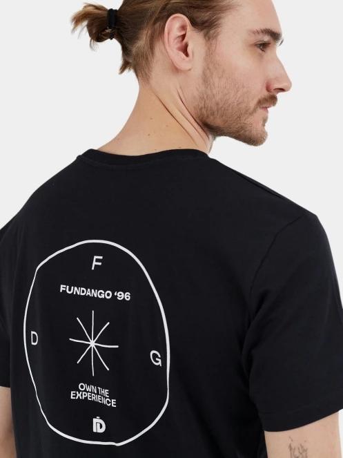 tricou cu maneci scurte pt. barbati Fundango Compass Graphic-T negru 6
