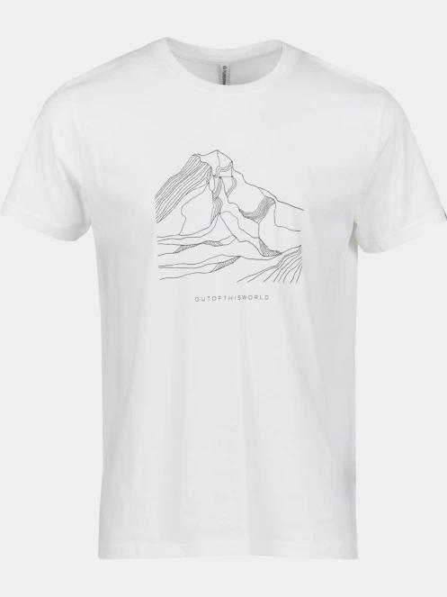 tricou cu maneci scurte pt. barbati Fundango Mountain Graphic-T alb 8