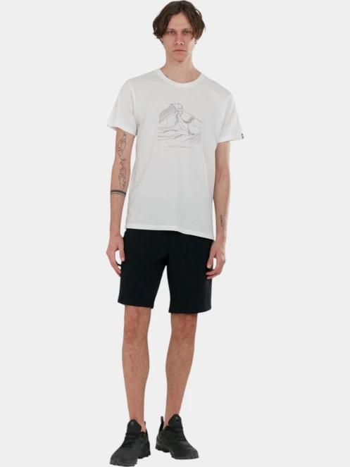 tricou cu maneci scurte pt. barbati Fundango Mountain Graphic-T alb 4